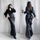 Surface Spell Gothic Nyx Fishtail Long Skirt(5 Colours)